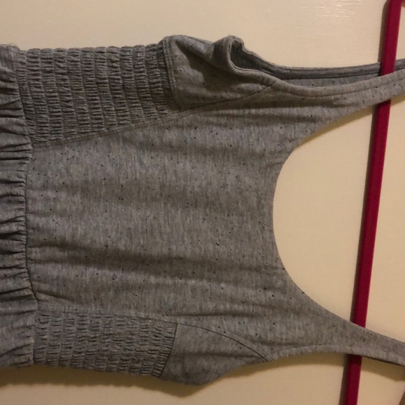 ROXY Smocked Grey Sundress - Picture 2 of 7